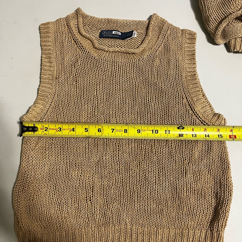 Polo Ralph Lauren Sleeveless Linen Knit Vest Top - Picture 6 of 7